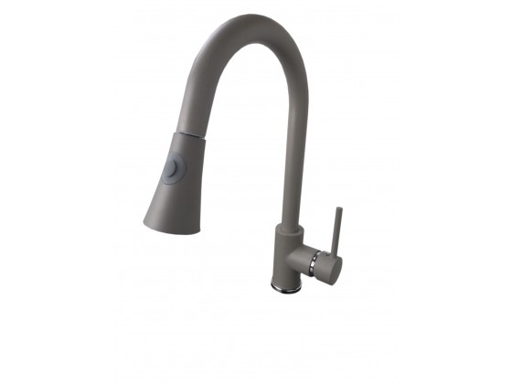 Faucet with pull-out spout PLUTO gray