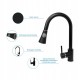 Faucet with pull-out spout PLUTO black