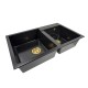 Two-chamber granite sink SOFI + gold trap