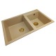 Two-chamber granite sink SOFI + gold trap