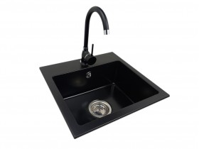 Granite sink one-part RITA + faucet MERCURY