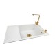 Granite sink one-part LILY + faucet URAN GOLD