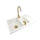 1,5-chamber granite sink TESSA + faucet BETA Gold