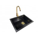 Granite sink one-part SISY + faucet BETA Gold