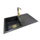 Granite sink one-part ABI + faucet URAN Gold