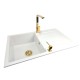 Granite sink one-part ABI + faucet URAN Gold