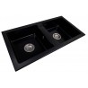 Two-chamber granite sink NINA