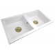 Two-chamber granite sink NINA + gold trap