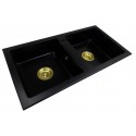 Two-chamber granite sink NINA + gold trap