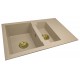 1,5-chamber granite sink TESSA + gold trap