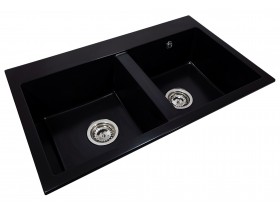 Two-chamber granite sink VIKY