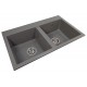 Two-chamber granite sink VIKY
