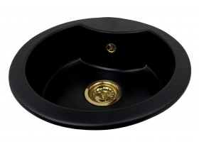 Granite sink one-part POLA + gold trap