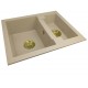 1,5-chamber granite sink  GRACE + gold trap