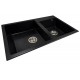 Two-chamber granite sink SOFI