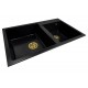 Two-chamber granite sink SOFI + gold trap