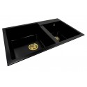 Two-chamber granite sink SOFI + gold trap