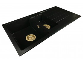 1,5-chamber granite sink  HELEN + gold trap