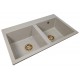 Two-chamber granite sink SOFI + gold trap