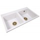 Two-chamber granite sink SOFI + gold trap