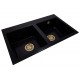 Two-chamber granite sink SOFI + gold trap