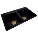 Two-chamber granite sink VIKY + gold trap